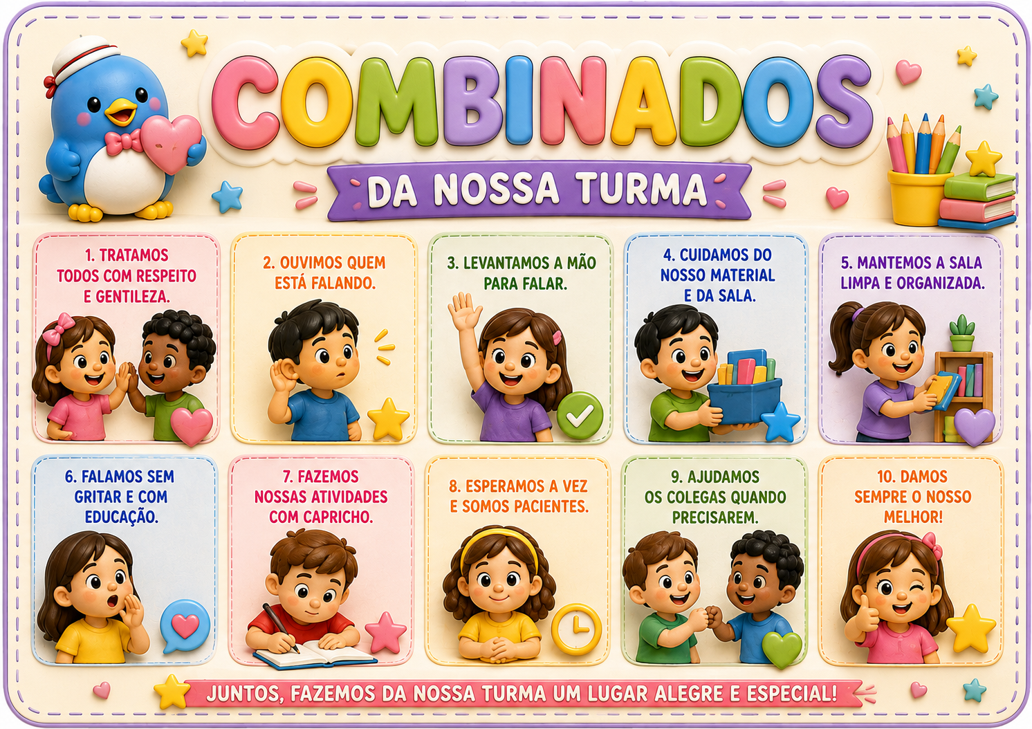 Combinados da nossa turma