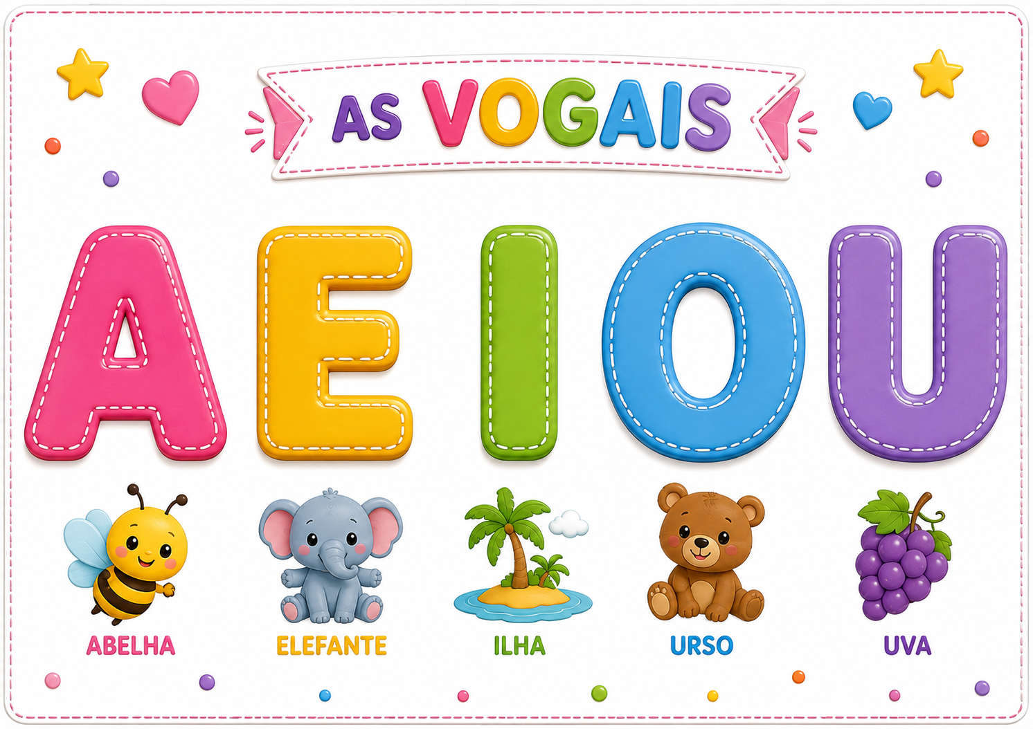 Cartaz das vogais